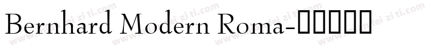 Bernhard Modern Roma字体转换